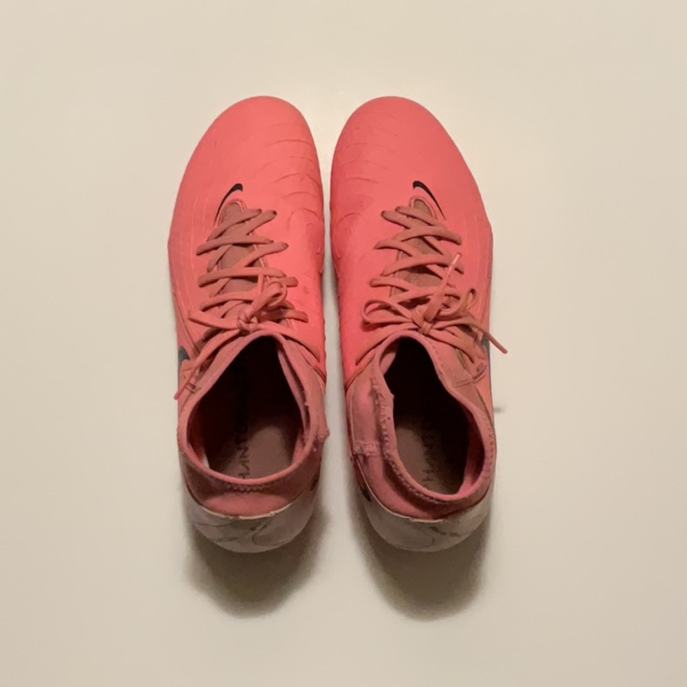 Hot pink,White, And Black cleats